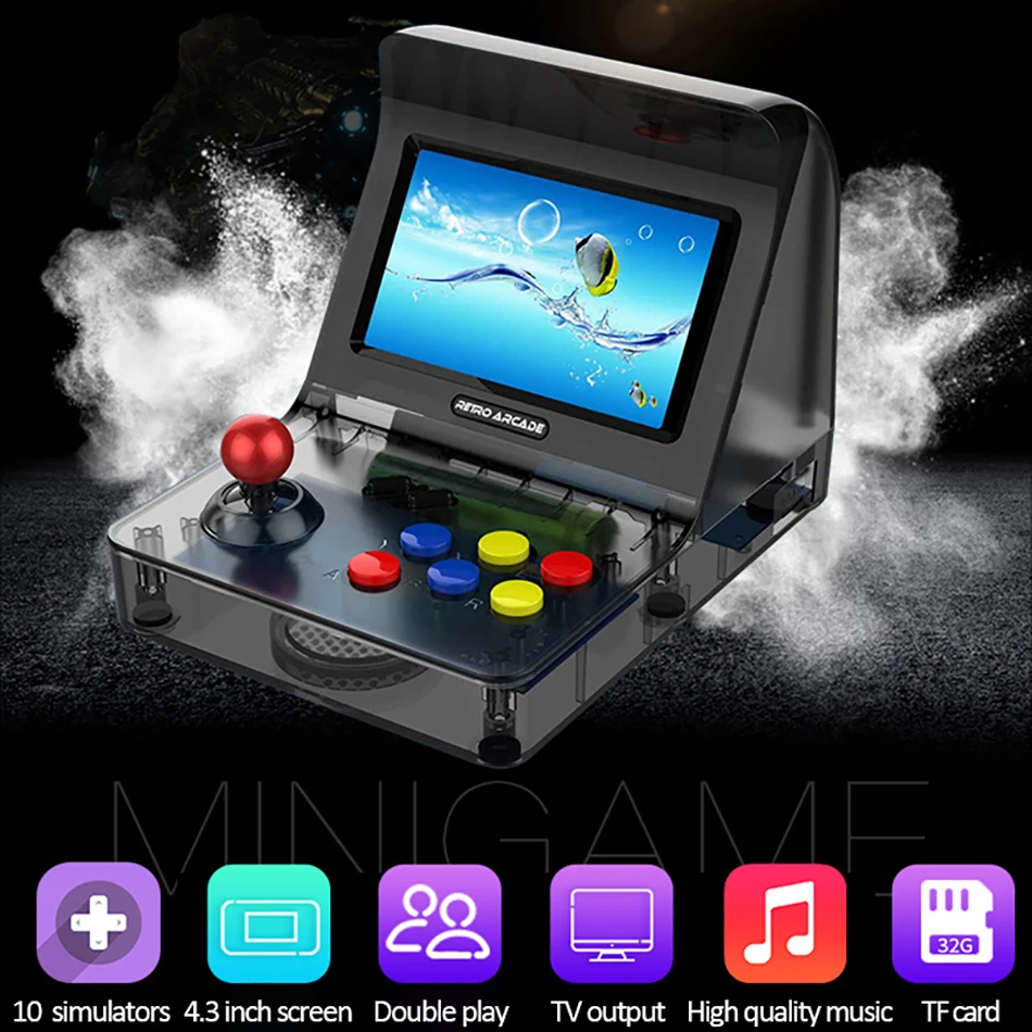 Portable Retro Mini Handheld Game Console 4.3 Inch 64bit 3000 Video Games classical Family Game Console Gift RETRO ARCADE