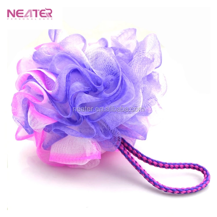 Clean Deeply Colorful Mesh Loofah Bath Sponge Shower Sponge