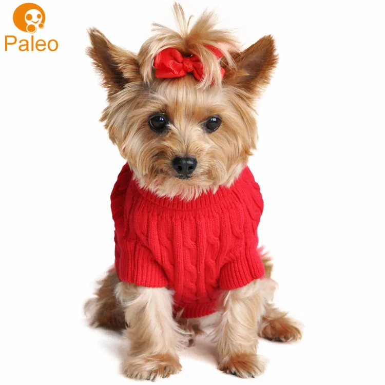 Customized Autumn Pet Jumper Clothing Plain Winter High Collar Cat Dog Clothes Soft Puppy Dog Knit Sweater