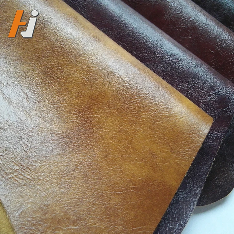 High Quality Eco Friendly Water Proof Faux Leather Rolls Skin Oil Wax PU Synthetic Leather Factory Direct Price For Sofa
