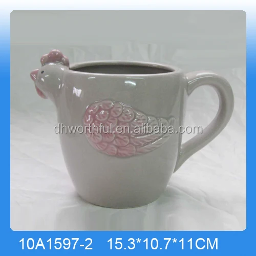 Высокое качество handpainting керамический петух кружка, петух чашки