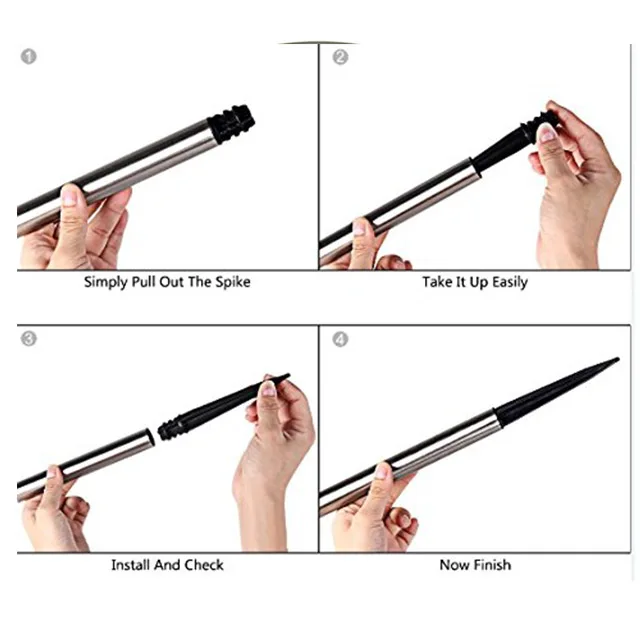 Солнечный садовый светильник для газона с полюсом из нержавеющей стали, Солнечный Шаровой светильник для сада