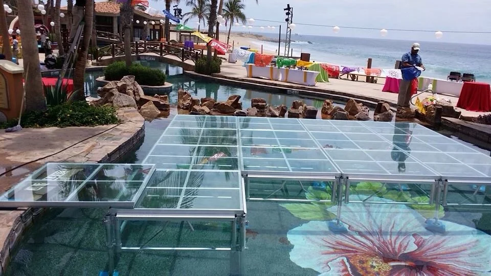 Outdoor Aluminium Clear Acrylic Glass Wedding Party Stage Portable DJ Concert Lighting Exhibition Event Stage Platform