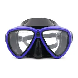 Underwater Free Dive Goggles Sports Tempered Glass Black Silicone Swimming Diving Mask