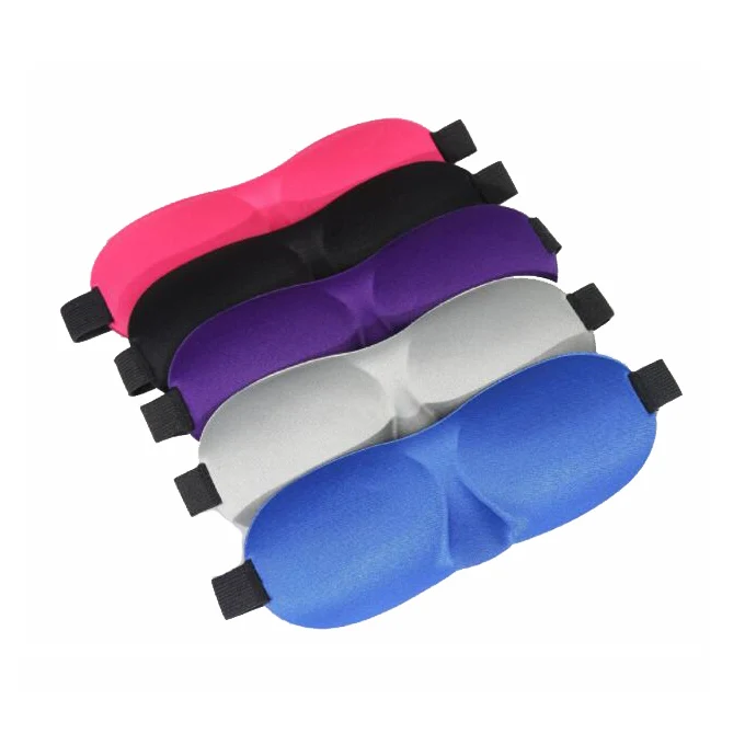 Airline Travel Sleep Soft Breathable Custom logo 3D Sleep Black Steam Eye Mask