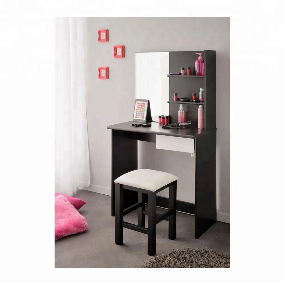 Черный туалетный столик макияж комод