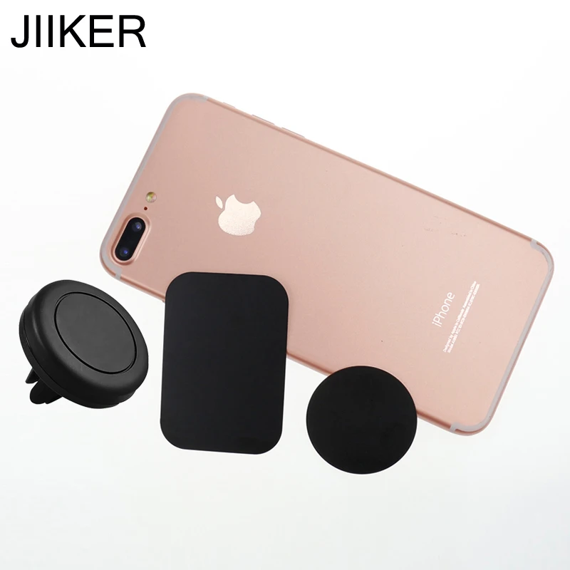 1 Rectangular 1 Round magnetic car holder metal plate with 3M Adhesive for phone Holder