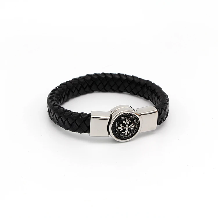 
magnetic leather rope bracelet for men and women wrap leather bracelet wholesale 
