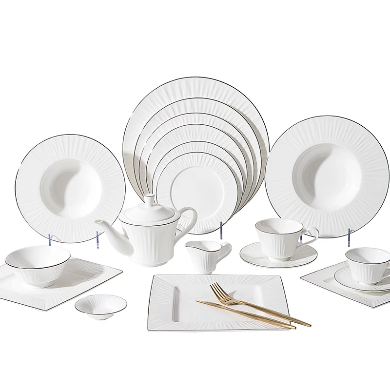 Best Selling Pure White Dinner Thali Set, Fine English Bone China