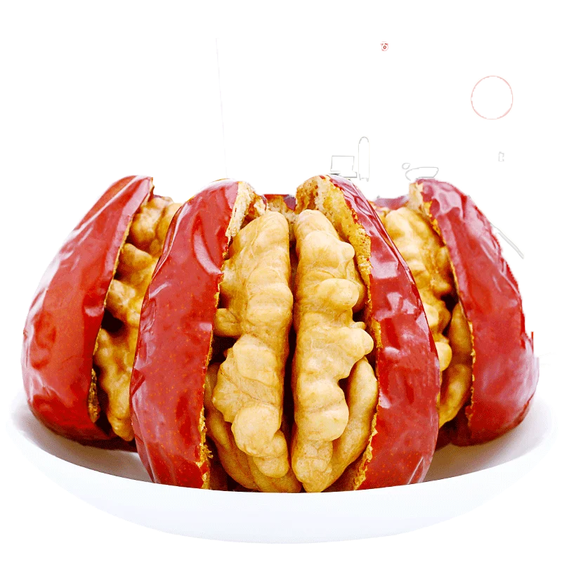 
Walnut halves in red dates Jujube snacks 