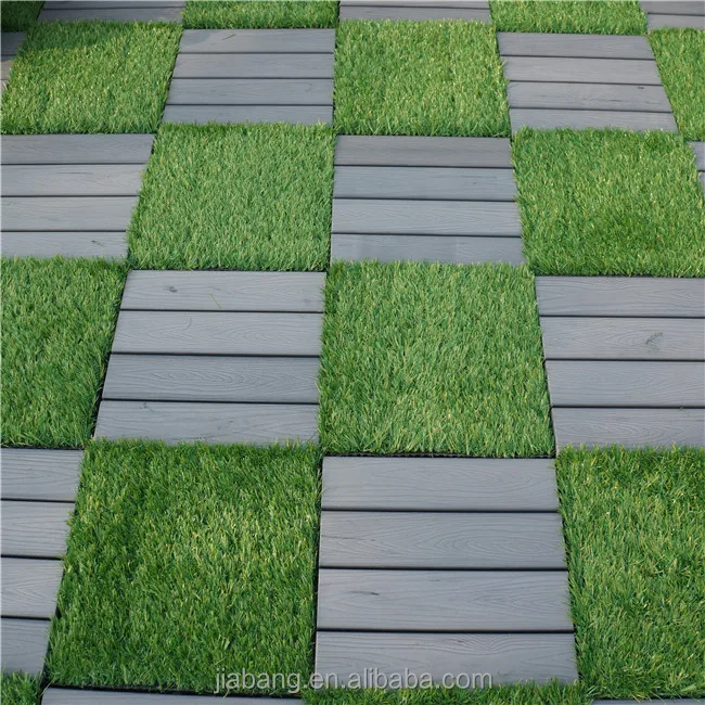 wholesale DIY synthetic garden grass floor tiles