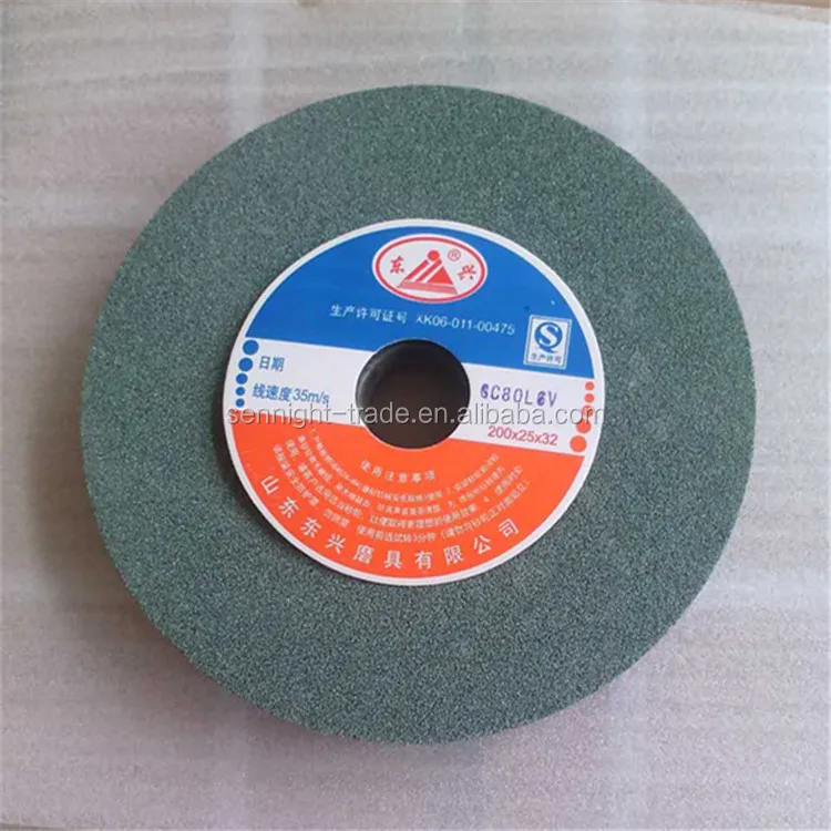 Factory Wholesale 6-Inch Bench Grinding Wheels Green Silicon Carbide GC 80 Grit for Surface Grinding