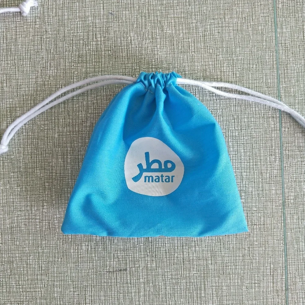 small TC cotton fabric jewelry drawstring pouch bag