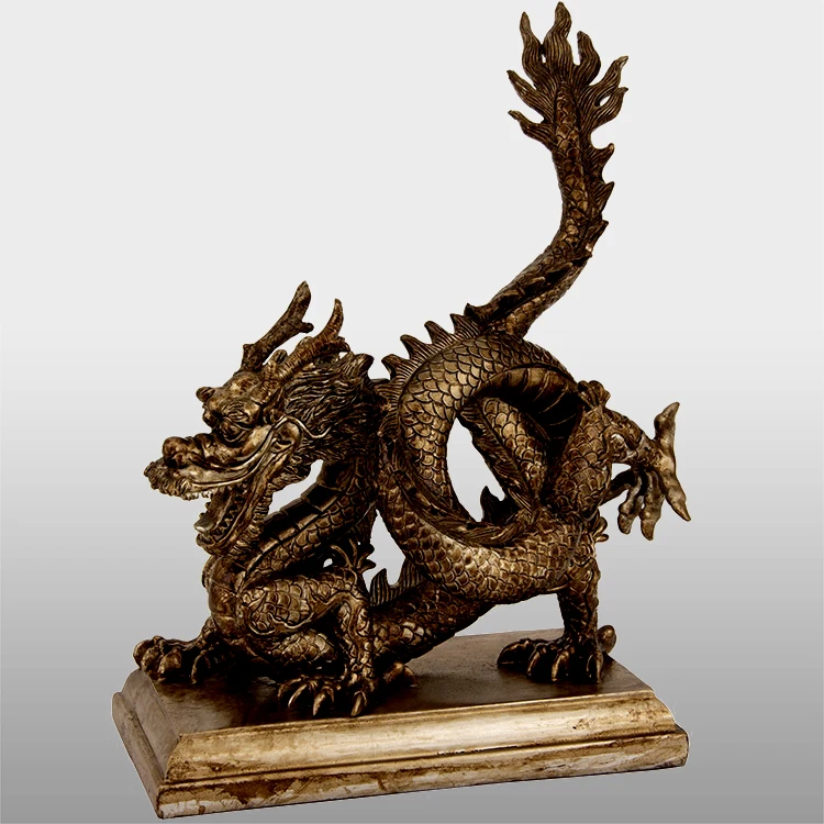 Outdoor garden metal bronze dragon sculpture for sale