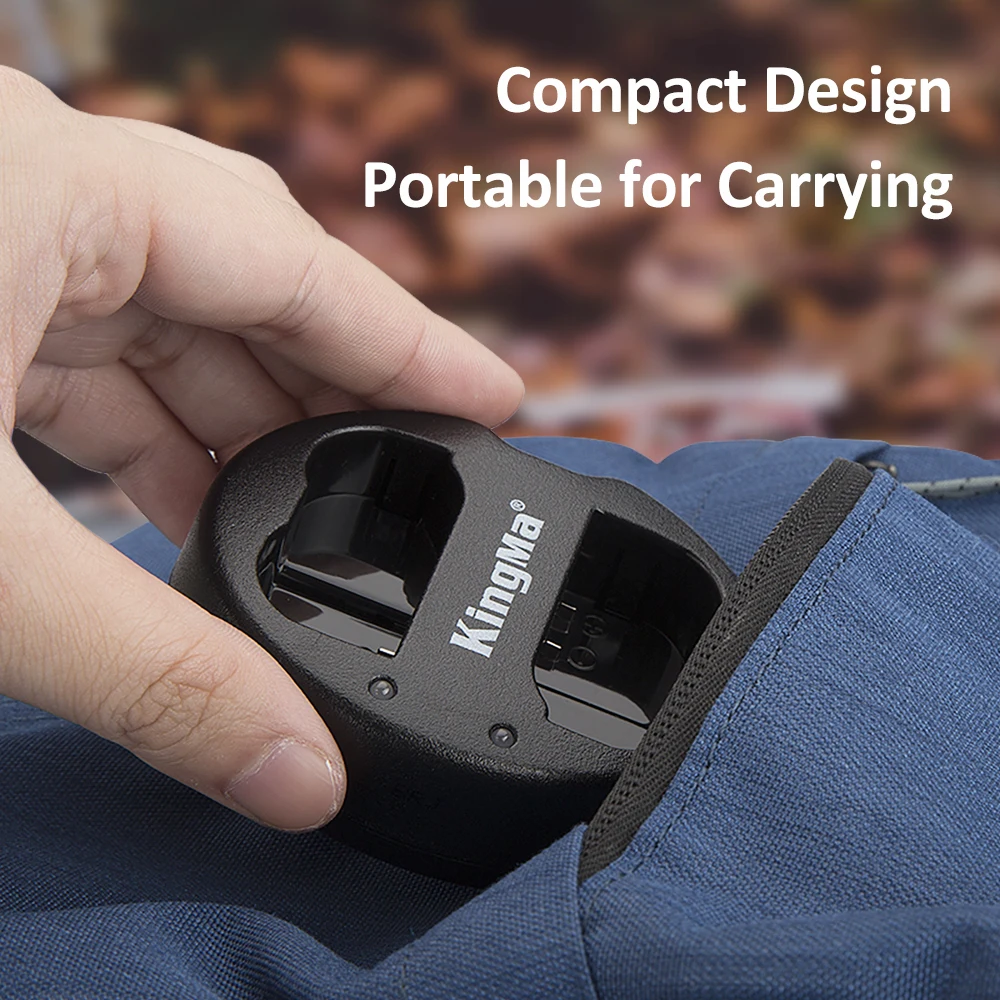 
KingMa 2 Pieces 1960mAh Replacement Li-ion Battery for Nikon EN-EL15 and Micro USB Dual Charger, for Nikon D800 D800 