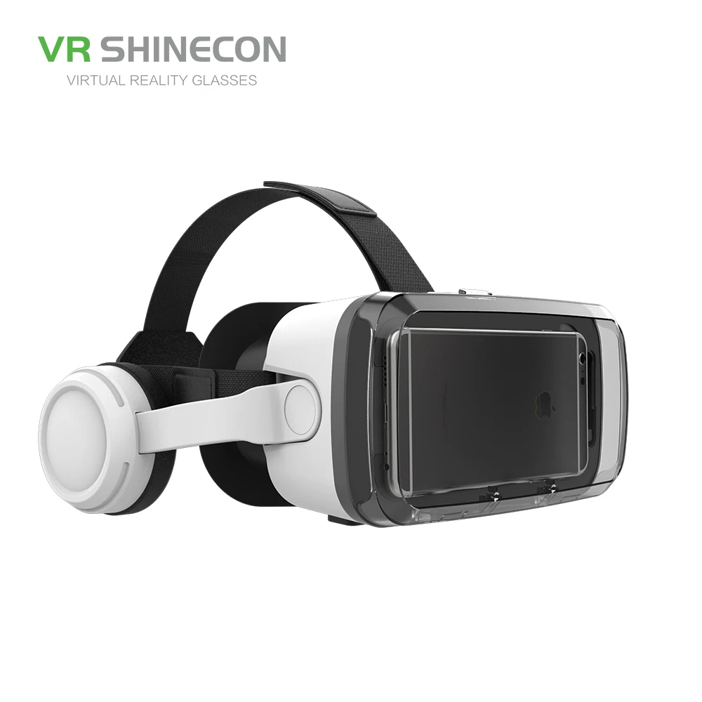 VR Shinecon Extensive Resources 3D Video Virtual Glasses with headphones Private Cinema Blue-tooth VR Glasses