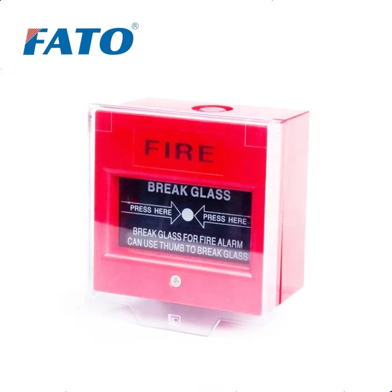  Кнопка аварийного вызова для пожарной сигнализации FATO Glass