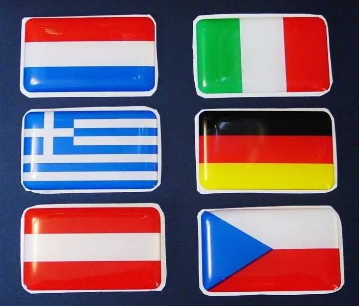 Top quality custom decorative Epoxy Resin Clear Dome flag 3d sticker