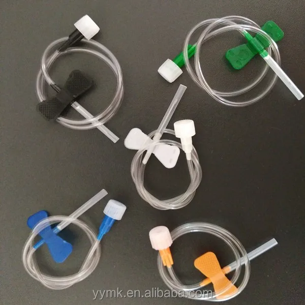 
luer lock butterfly scalp vein set sterile medical scalp vein infusion sets 