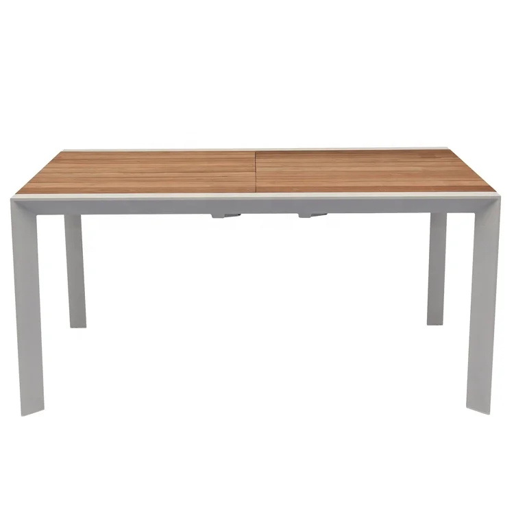Yinzhou Living Outdoor Wooden Top Dining Set Extendable Dining Table