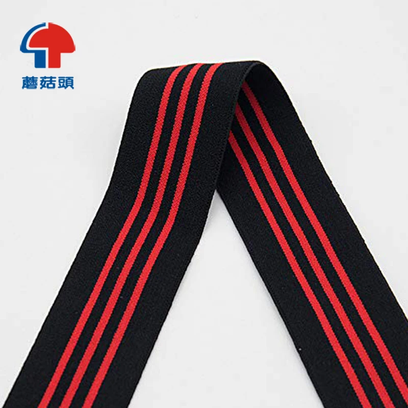 Elastic Band 40mm Width Black White Stripe Soft Elastic Bands Webbing Clothes Dress Belts Sewing Accessories