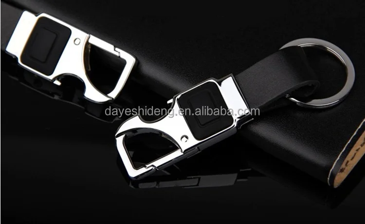 Multifunctional car key Chain Leather Alloy car key ring with small light for Lincoln Mazda Hyundai Cadillac Lexus Mitsubishi