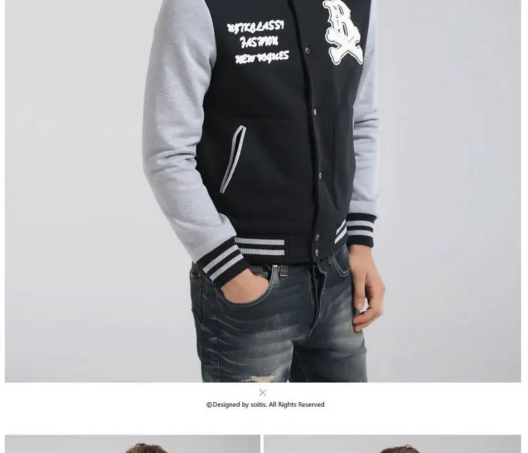 Universitarios de béisbol chaquetas 2014 nuevos hombres