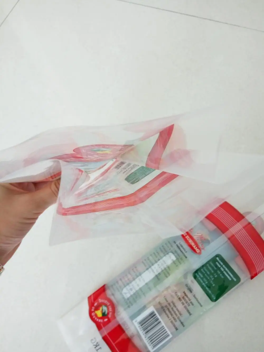 
2kg transparent PA/PE laminated vacuum rice bag side gusset middle sealing 