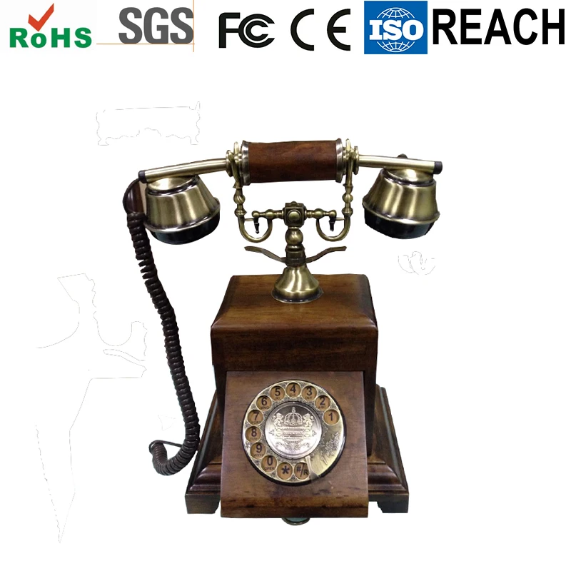 Старый Дед Ретро с Дисковым Набором Номера Проводные Телефоны для Пожилых Людей