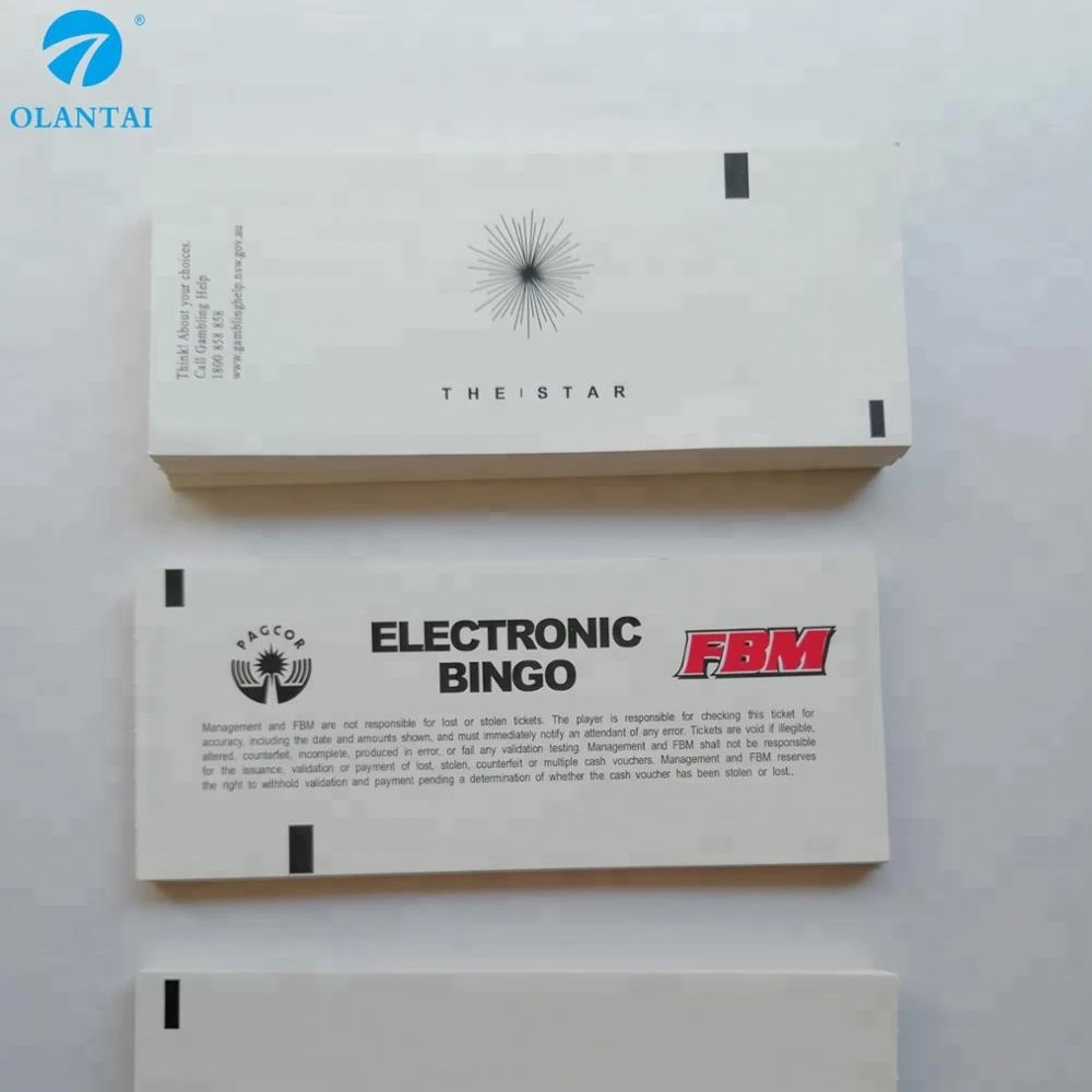 
 OLANTAI высококачественные билеты для казино, слот-машина для казино, лотерейные термальные билеты, лотерейный билет  