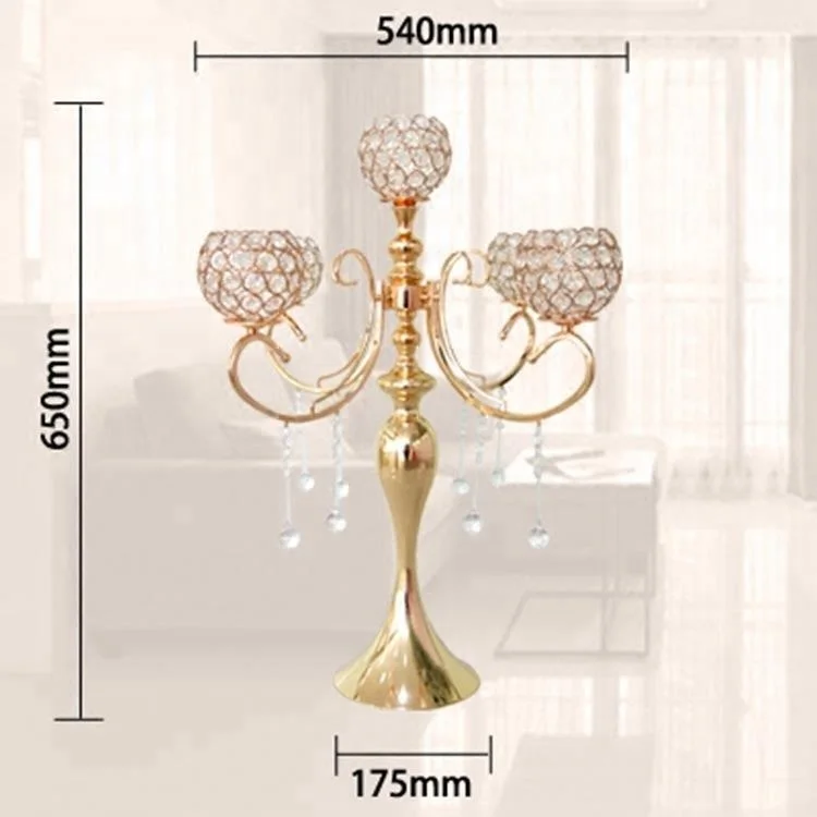 
Factory wholesale decorative metal hollow iron glass tall wedding candle holder 