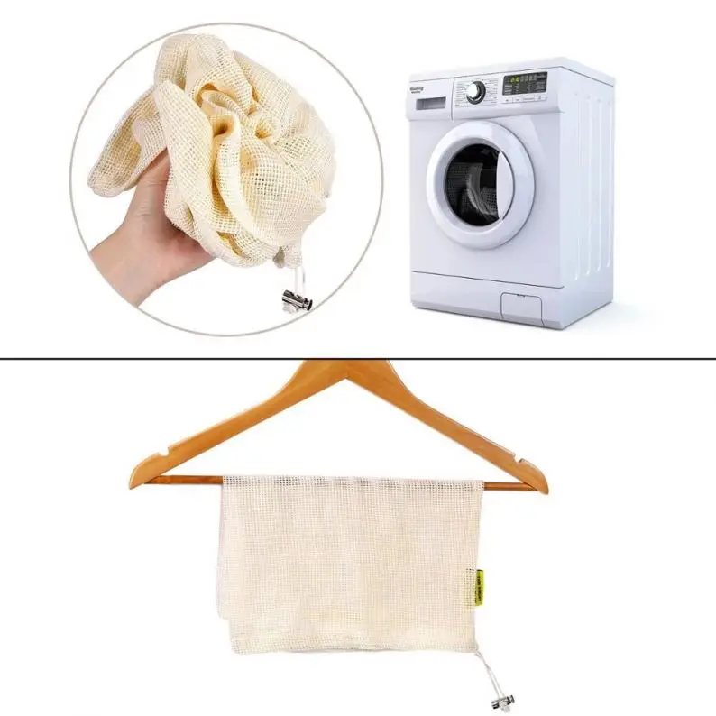 
12Pcs Reusable Mesh Produce Bags Washable Eco Friendly for Grocery Shopping and Storage Fruit Vegetable and Toys Set 