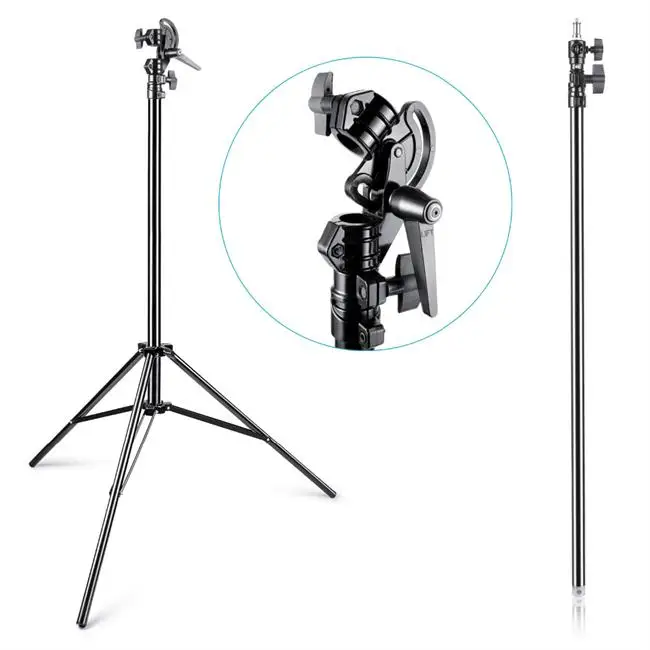 Photo Studio 2 in 1 Light Stand Boom Arm and Sandbag for Supporting Softbox Studio Flash for Video Portrait