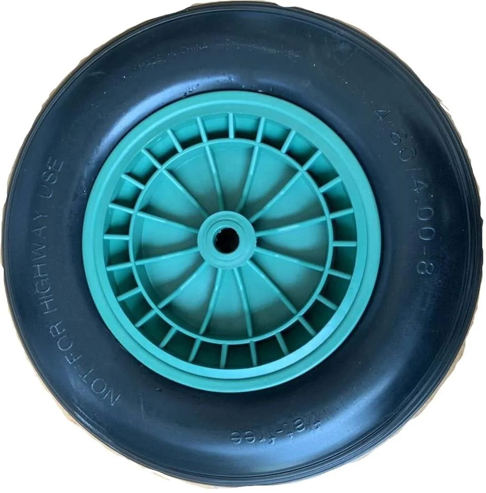 
Heavy Load Flat Free Extra Wide Wagon Dolly Cart Tire 13-16-inch PU foam wheels 4.80/4.00-8 for garden cart 
