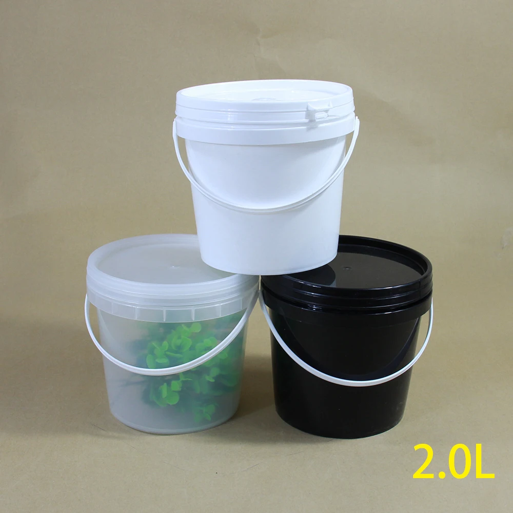 Manufactures custom cheap wholesale food grade recycled clear Plastic Ice beer food fermentation Bucket 1 to 5l liter with lid