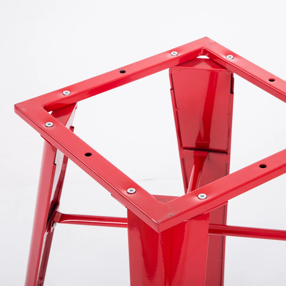 
Modern design wholesale industrial style restaurant red metal coffee table 