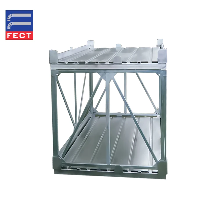 Galvanized Shipping Basket Steel Pallet Rack Box metal wire mesh storage container iron pallet