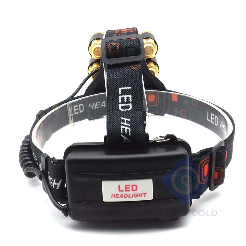 LED Headlight USB Rechargeable 5 LED Zoomable Headlight 1* XML-T6 + 4* XPE Hunting Lamp Fishing Zoom Headlamp