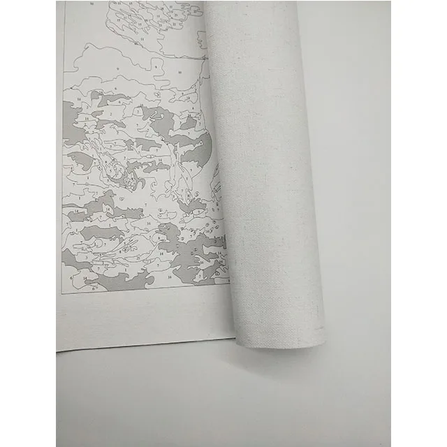 Natural river mountain and trees scenery paint by numbers modern oil painting acrylic diy oil painting by numbers for home decor