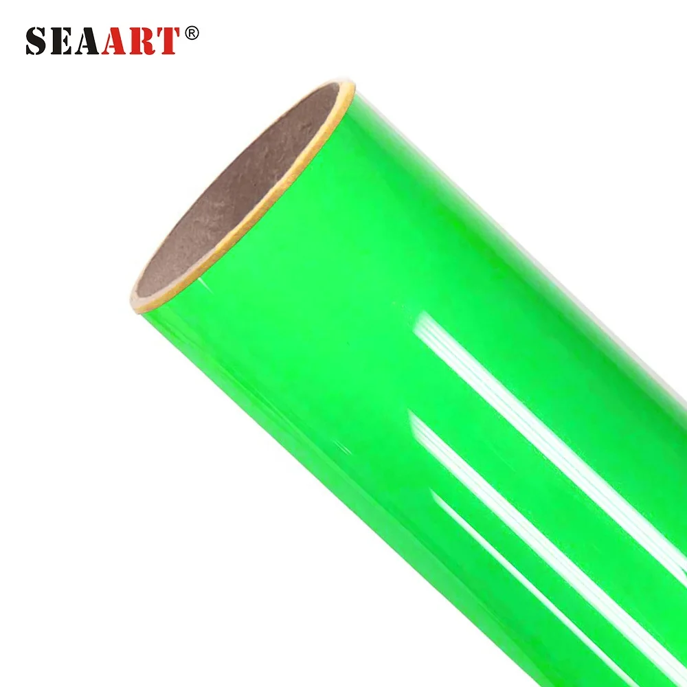 Seaart S929 Neon Fluorescent Nice Green Matt Colors Wholesale Factory Heat Transfer Vinyl For USA Market Only