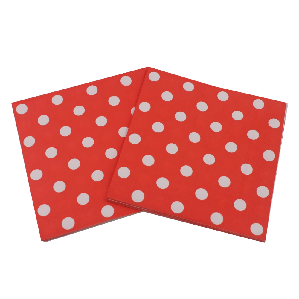 Пищевые Бумажные салфетки в горошек, салфетки, столовые салфетки, салфетки для украшения дня рождения, коктейльной вечеринки, 33*33 см или под заказ