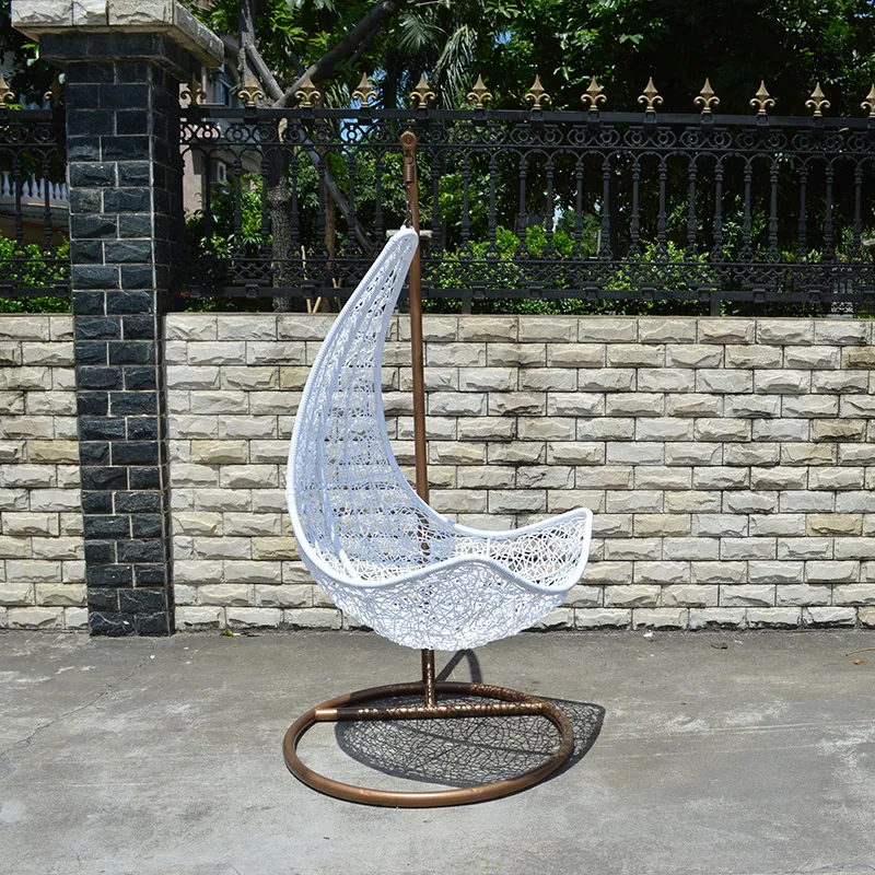 Outdoor patio hot sales PE rattan swing hanging chair