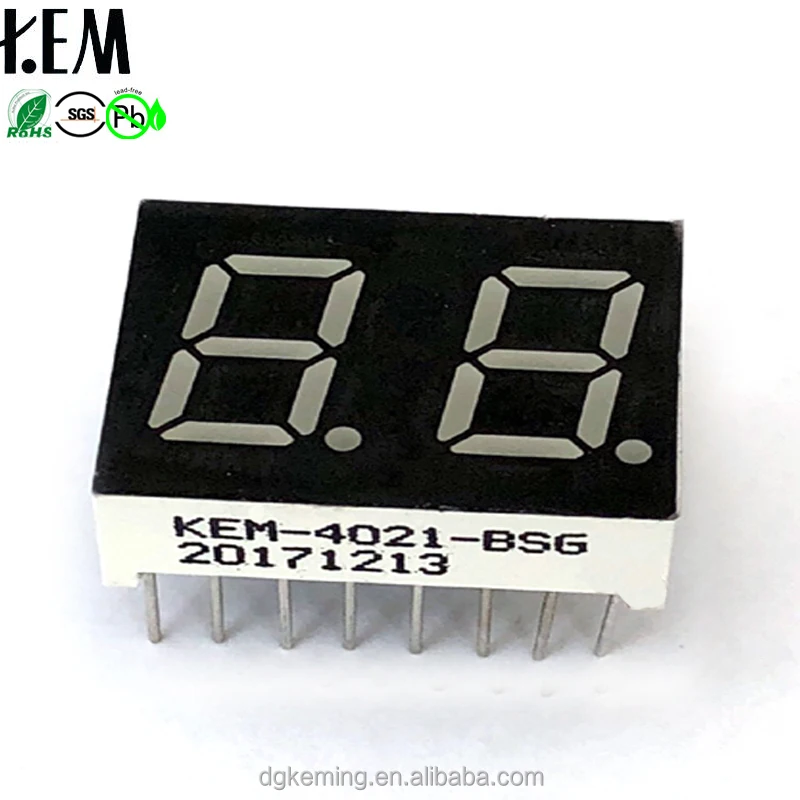 Common Anode/cathode 0.4 Inch Seven Segment Led Green