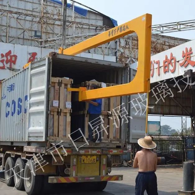 U shape crane attachment lifter for glass loading and unloading