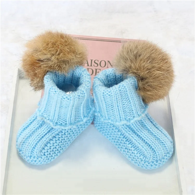 Charming Fashionable Soft Knitting Baby Booties Wholesale Crib Crochet Baby Shoes Pattern