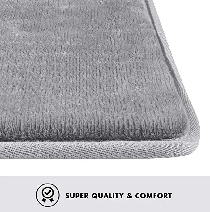 MRTONG  Flannel Fleece  Memory Foam Soft Comfort Non Slip  Bath Mats