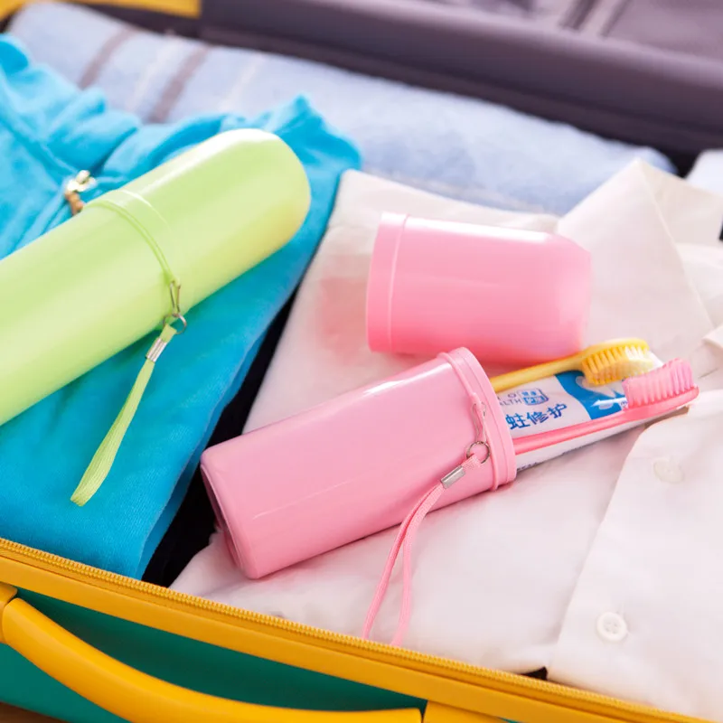 Plastic Portable Travel Toothpaste and Toothbrush Holder