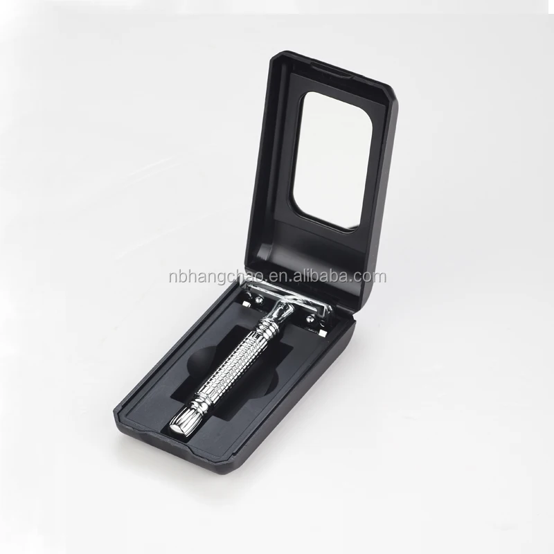 Manual Shaver Beard Shaving Razor with Mirror Travel Box
