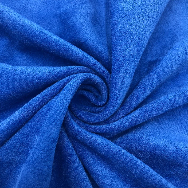 Microfiber Polyester Spandex Blend Fabric for Sofa Car Chair 4 Way Stretch Double Sided Suede Customized 100% Polyester Plain