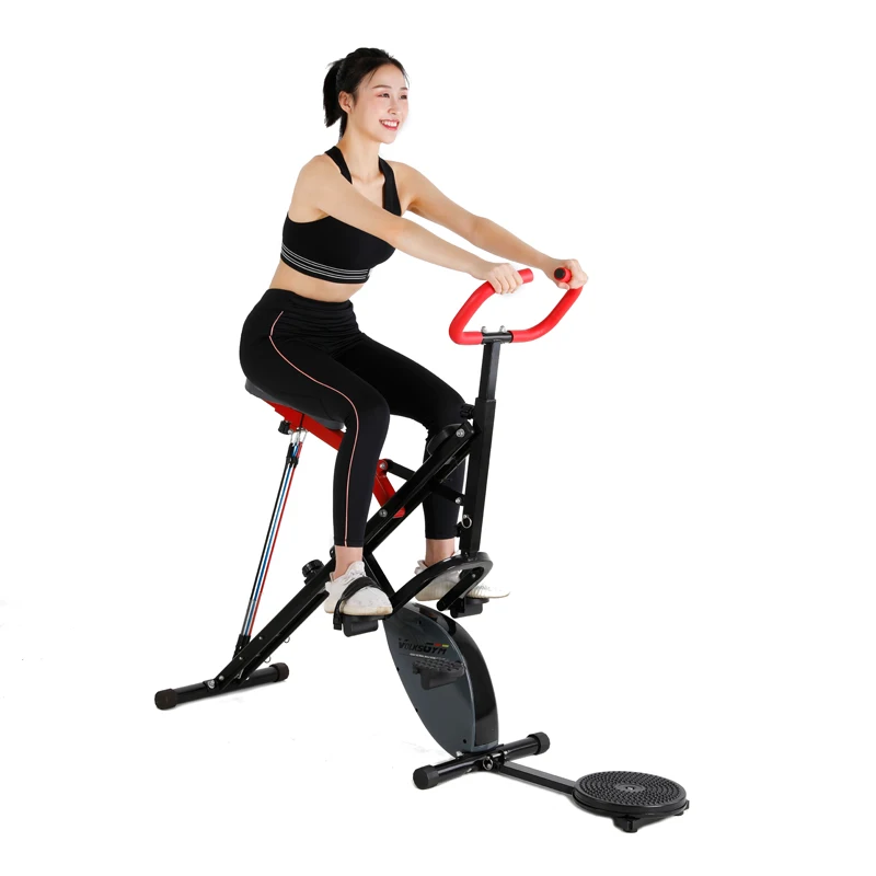 3N1 Total Crunch AB exercise riding machine with exercise bike and waist twister folding bike